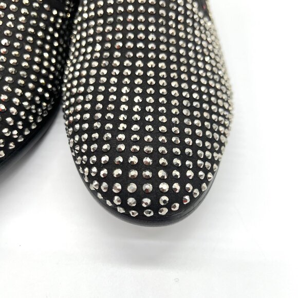 Steve Madden Mens 9 Caviarr Black Silver Studded Loafers‎ Dress Shoes - Picture 5 of 13